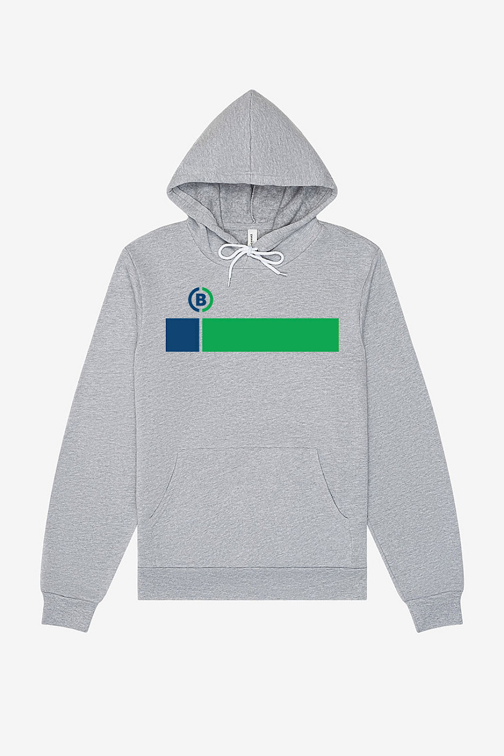 Adult Sponge Fleece Pullover Hooded Sweatshirt - (B) Stripe