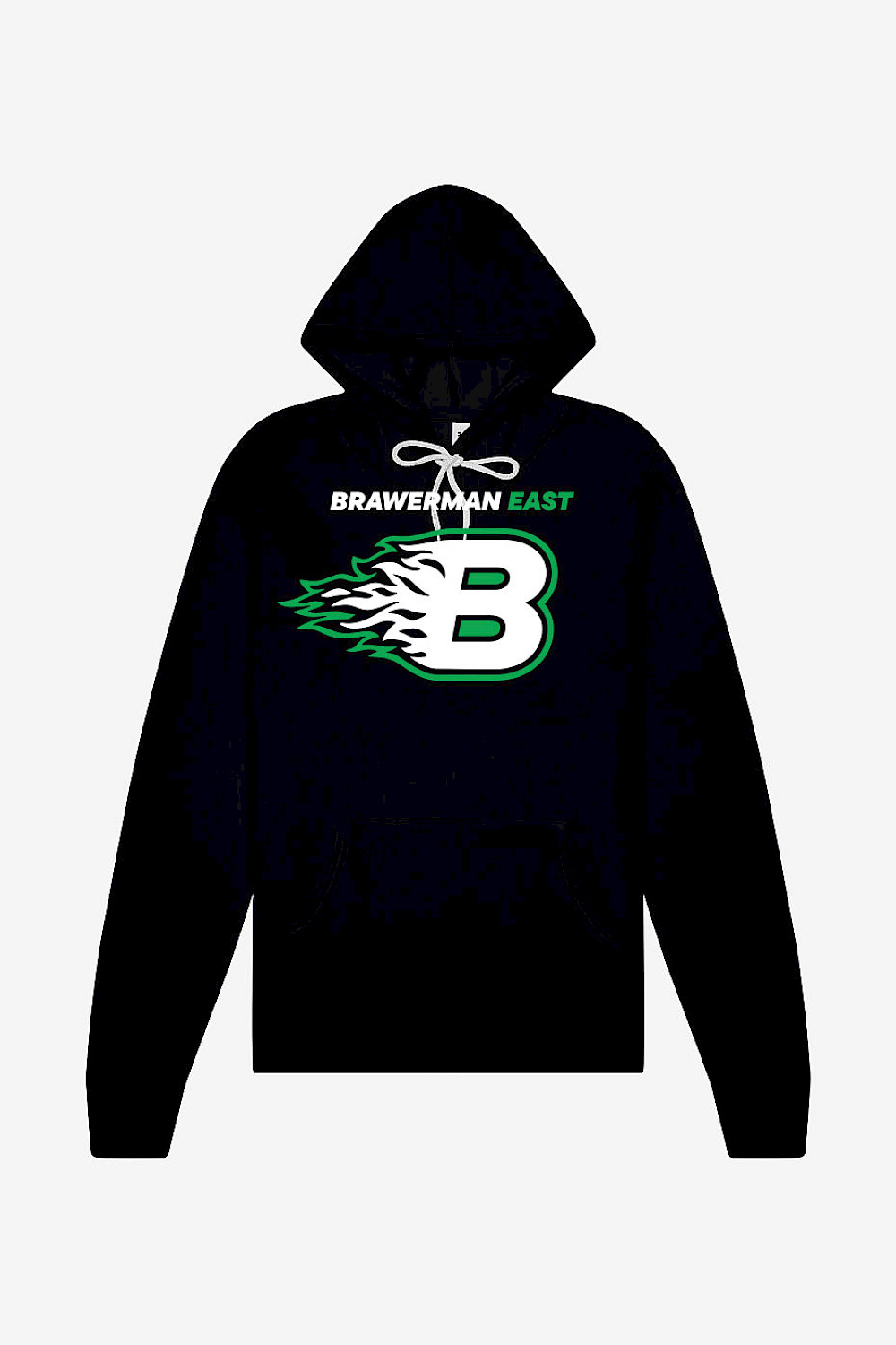 Adult Sponge Fleece Pullover Hooded Sweatshirt - Blazing B with Wordmark