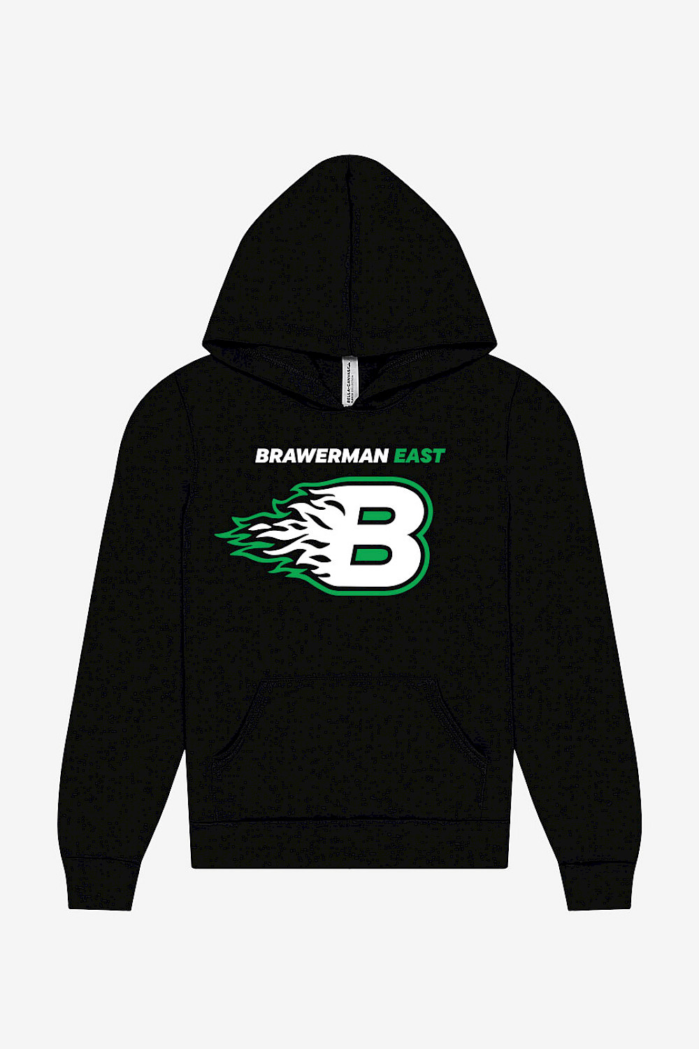 Youth Sponge Fleece Pullover Hooded Sweatshirt - Blazing B with Wordmark